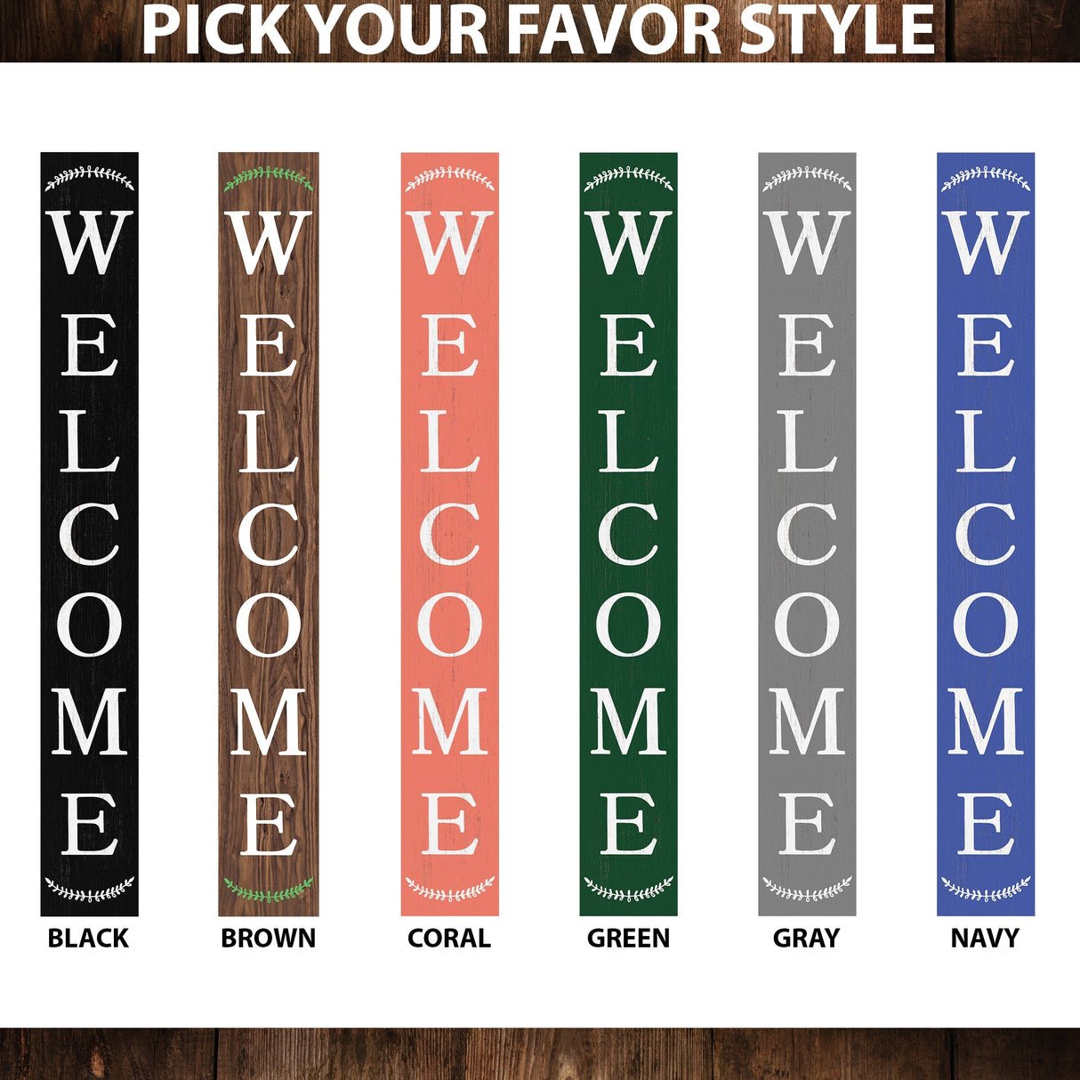72in Everyday Outdoor Welcome Porch Sign | Front Porch Decor | Front Door, Entryway Decor | Foldable, Portable | UV Print