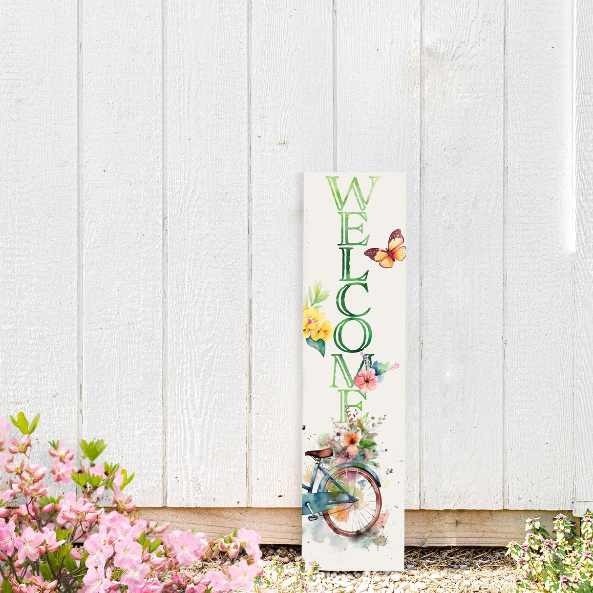 Spring Welcome Floral Porch Sign | Multi Sizes Available | Perfect Spring Yard & Front Door Decor