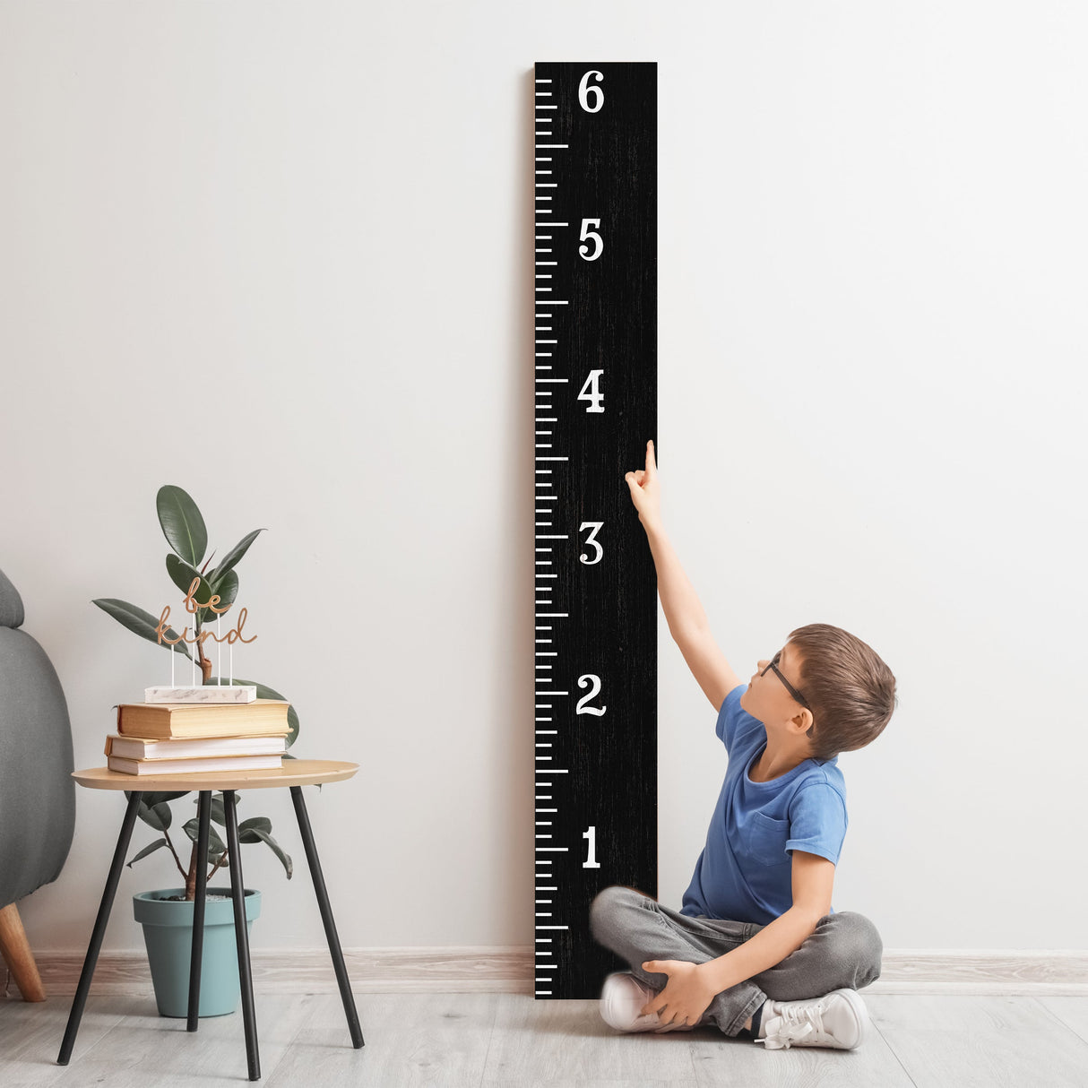 6ft Growth Chart Ruler - Playroom Decor, Wall Ruler, Wood Growth Chart, Nursery Decor Signs, Kids Wall Art, Toddler Bedroom - Wall Ruler