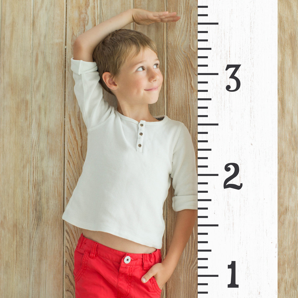 6ft White Growth Chart Ruler - Playroom Decor, Wall Ruler, Wood Growth Chart, Nursery Decor Signs, Kids Wall Art, Toddler Bedroom