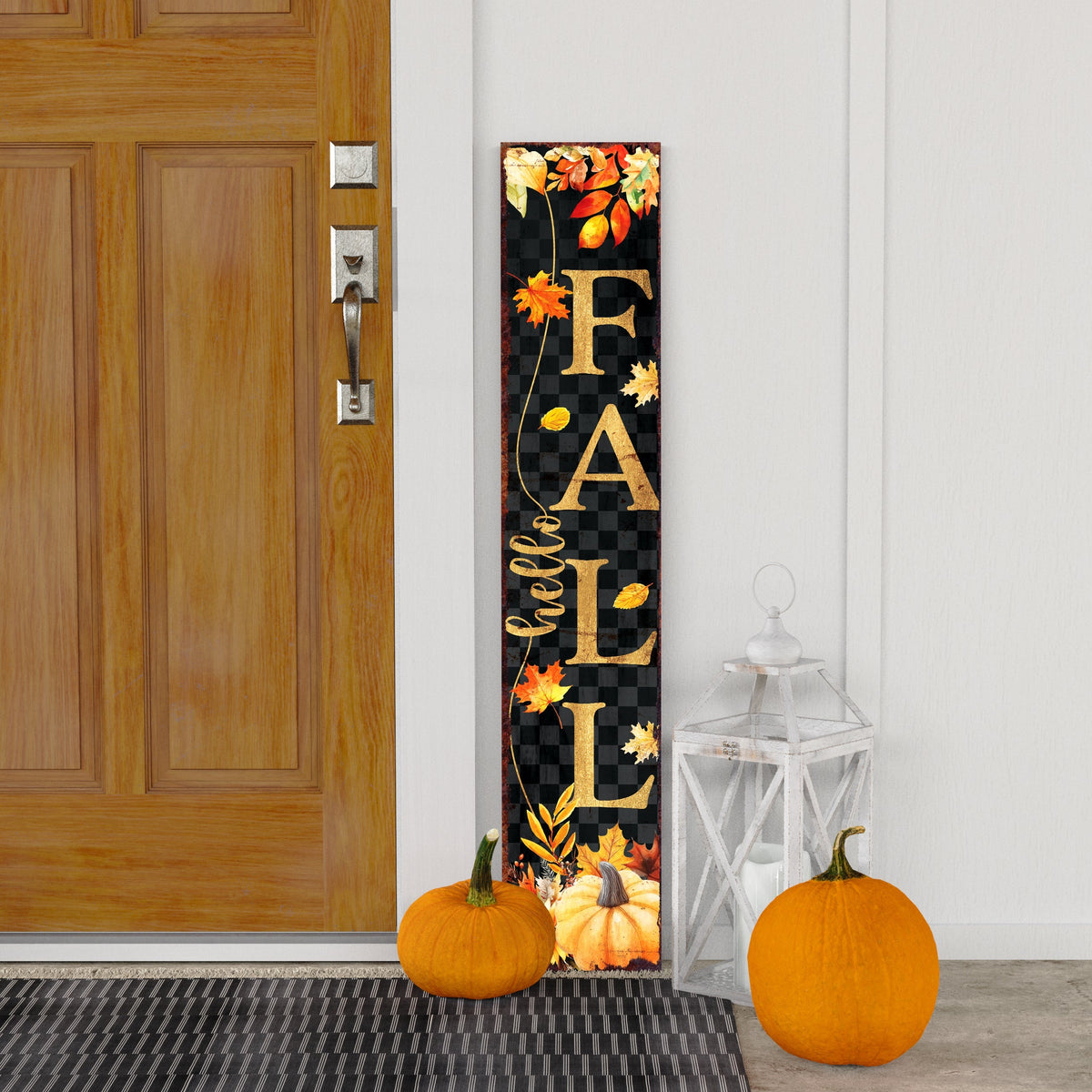 Hello Fall Porch Sign - Front Porch Fall Welcome Sign
