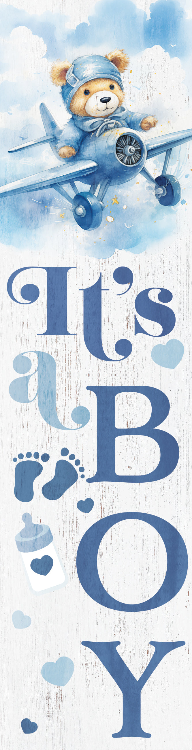 36-inch 'it's a boy' porch signs, birth announcement, welcome home newborn decor, porch decor