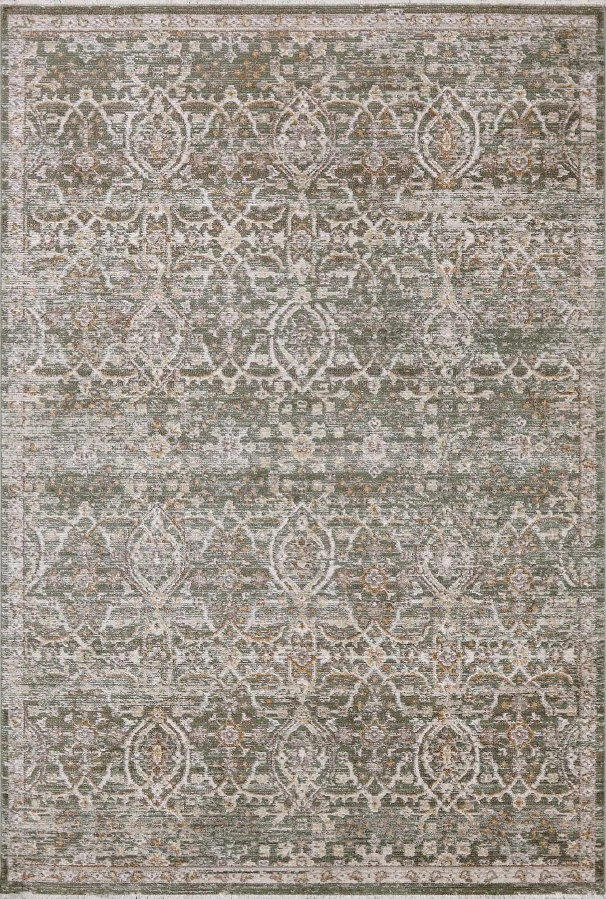 Galey Alix x Livabliss Vintage Oriental Boho Olive/Medium Brown Myrtle Avenue VI Area Rug
