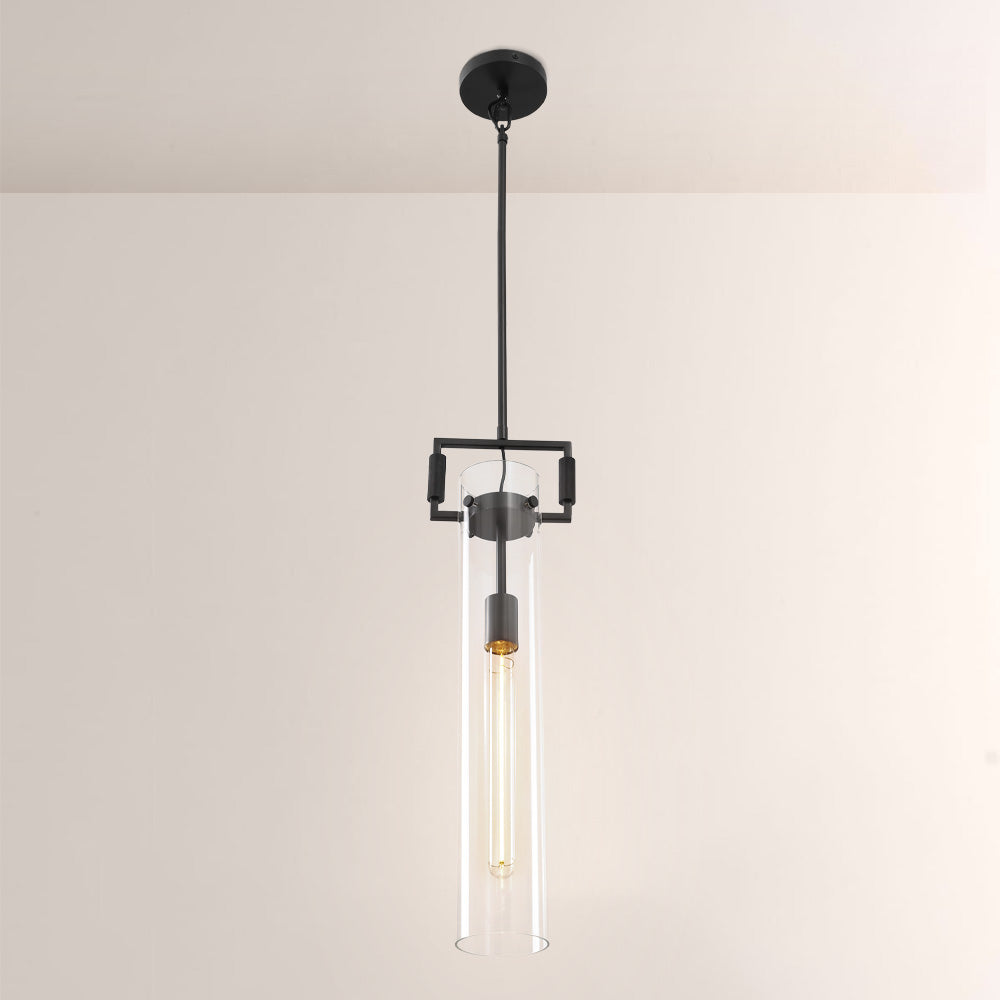 Industrial Brass Glass Pendant Light E26 Edison Ceiling Fixture