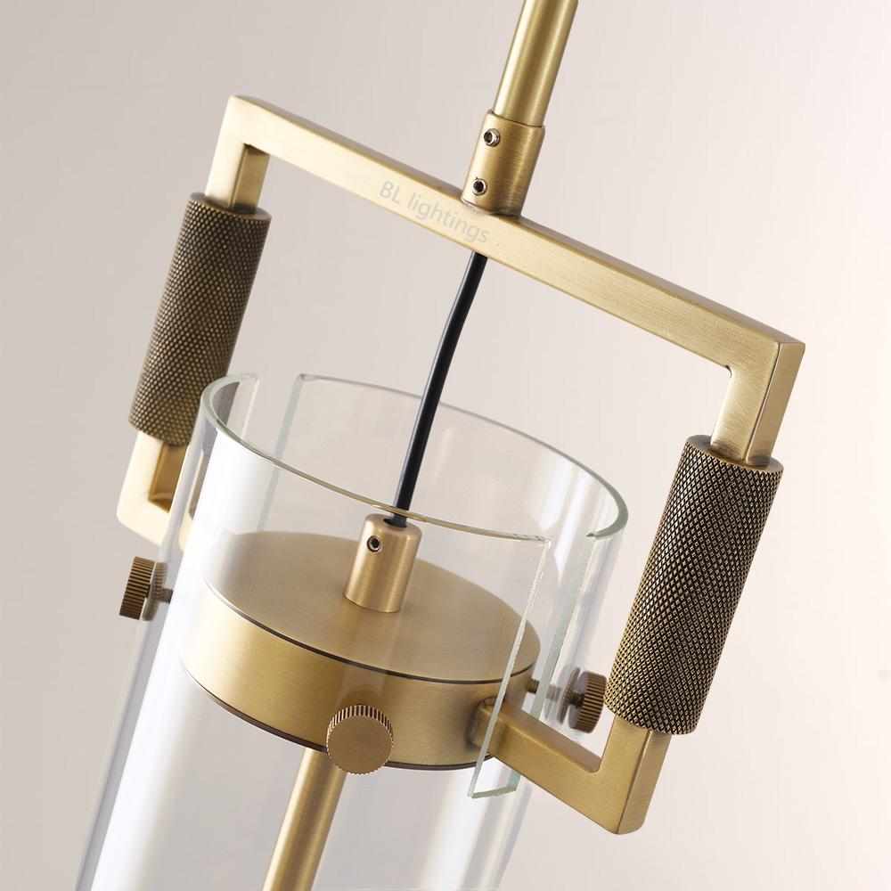 Industrial Brass Glass Pendant Light E26 Edison Ceiling Fixture
