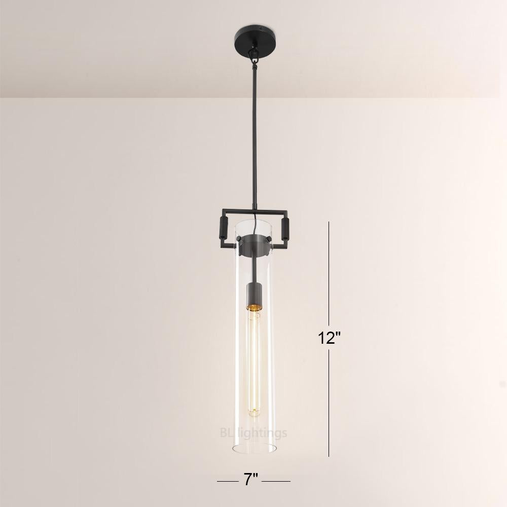Industrial Brass Glass Pendant Light E26 Edison Ceiling Fixture