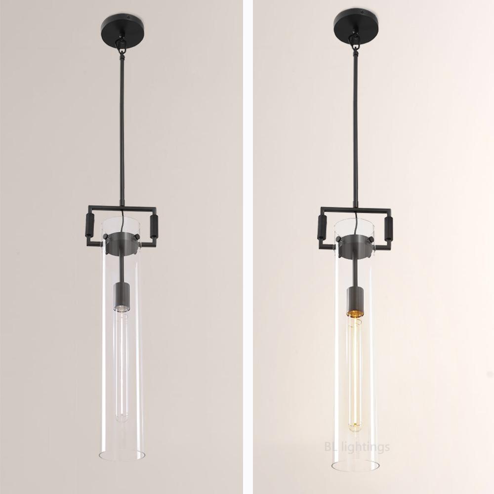 Industrial Brass Glass Pendant Light E26 Edison Ceiling Fixture