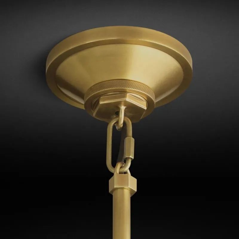 Industrial Brass Glass Pendant Light E26 Edison Ceiling Fixture