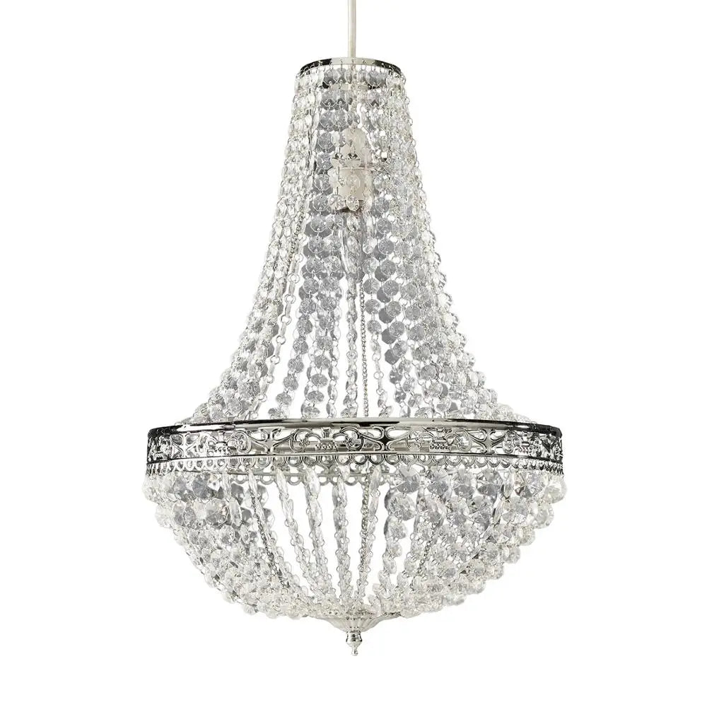 Vintage Crystal Chandelier Lampshade – Ceiling Pendant Light Shade Easy Fit