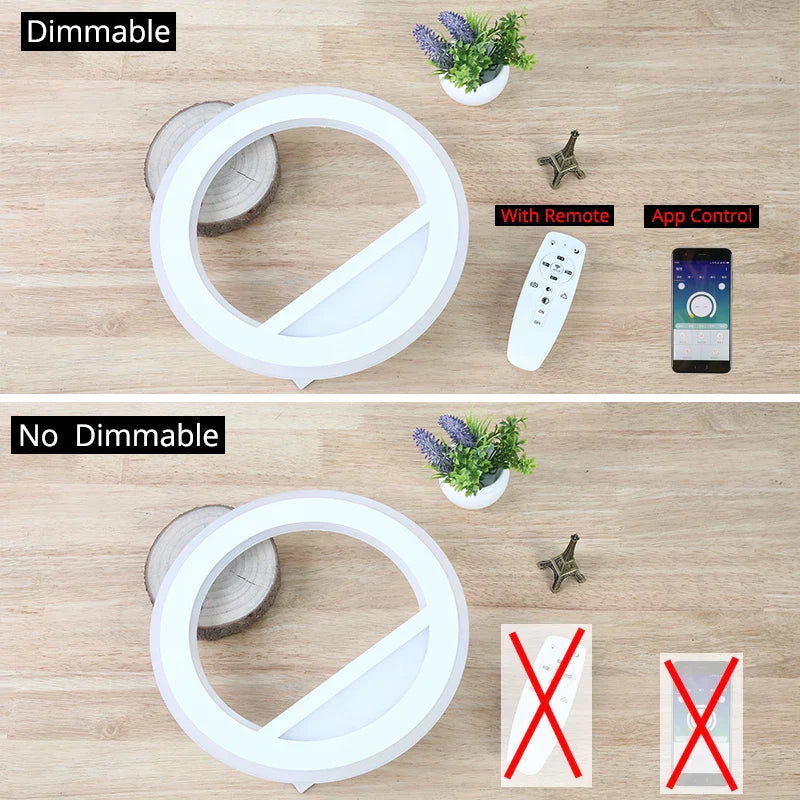 Dimmable LED Wall Light Remote Control Modern Bedroom Living Room AC90-220V