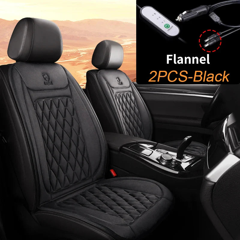 12V/24V Heated Car Seat Cushion – Fast Heating Winter Pad