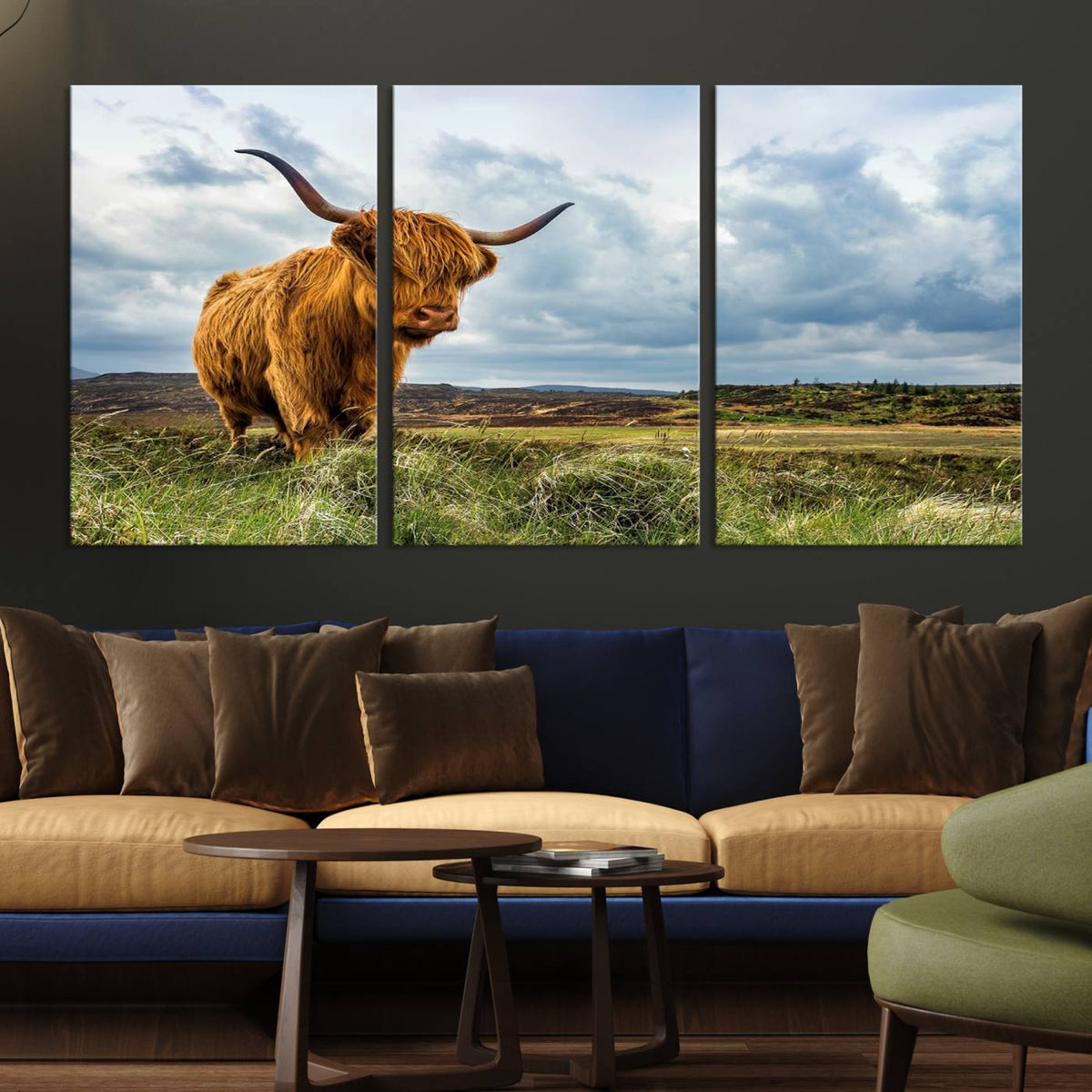 Highland Cattle Wall Art Cow Canvas Print Animal Art