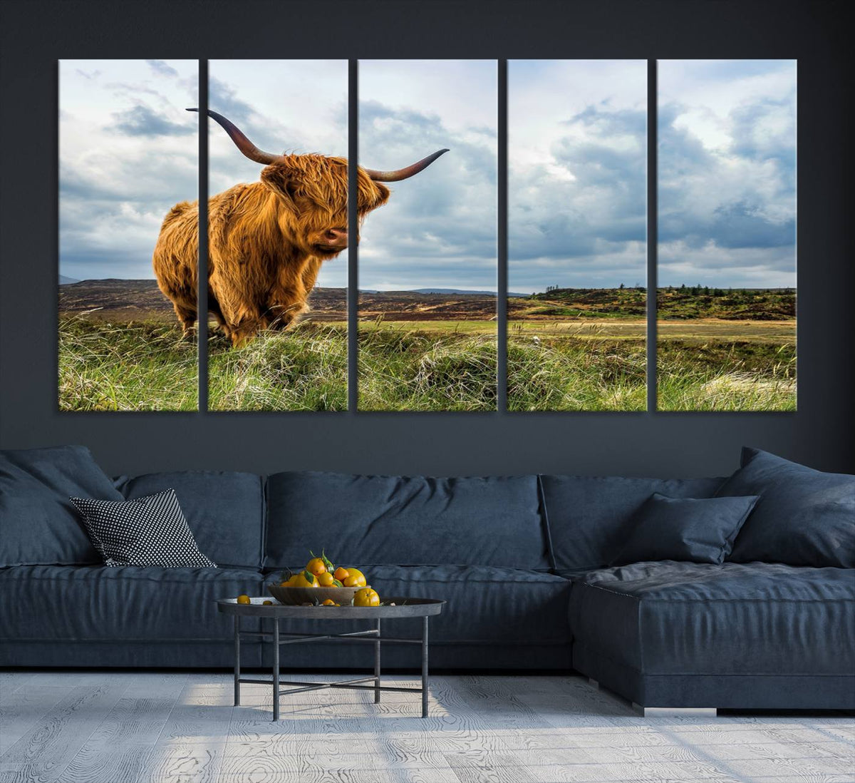 Highland Cattle Wall Art Cow Canvas Print Animal Art