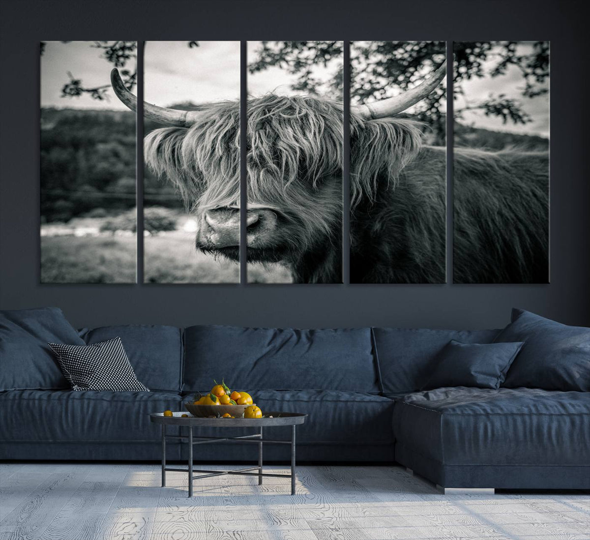 Highland Cow Wall Art Canvas Print Scottish Cattle Canvas