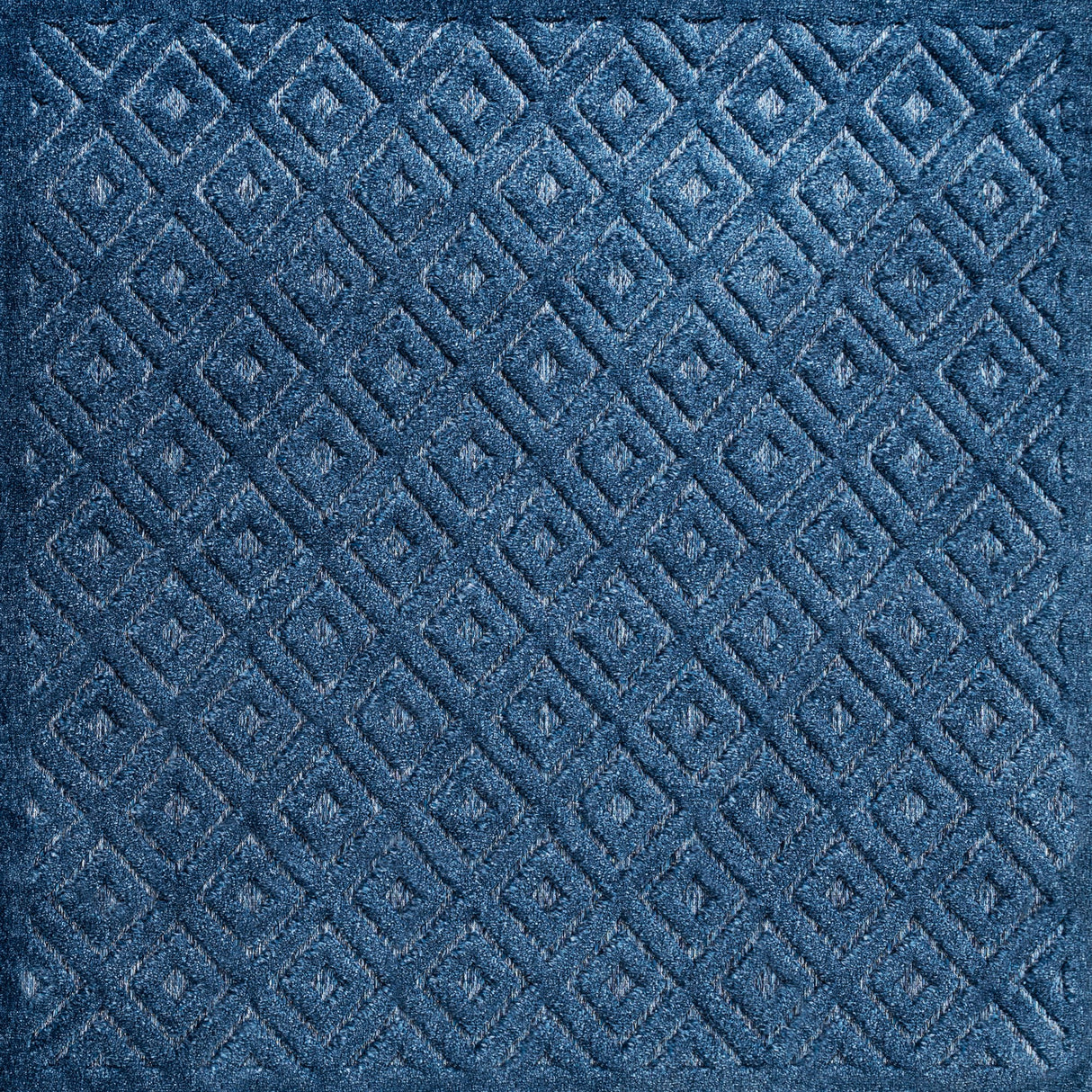 Portmany Neutral Diamond Trellis Square Indoor/Outdoor Area Rug