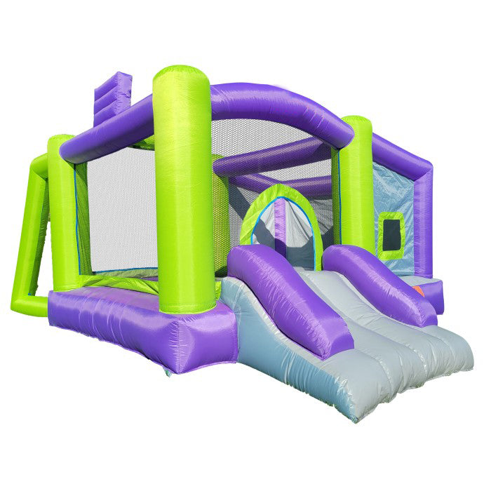Inflatable-Bounce-House-with-Blower,-Jumping-Castle-with-Slide-