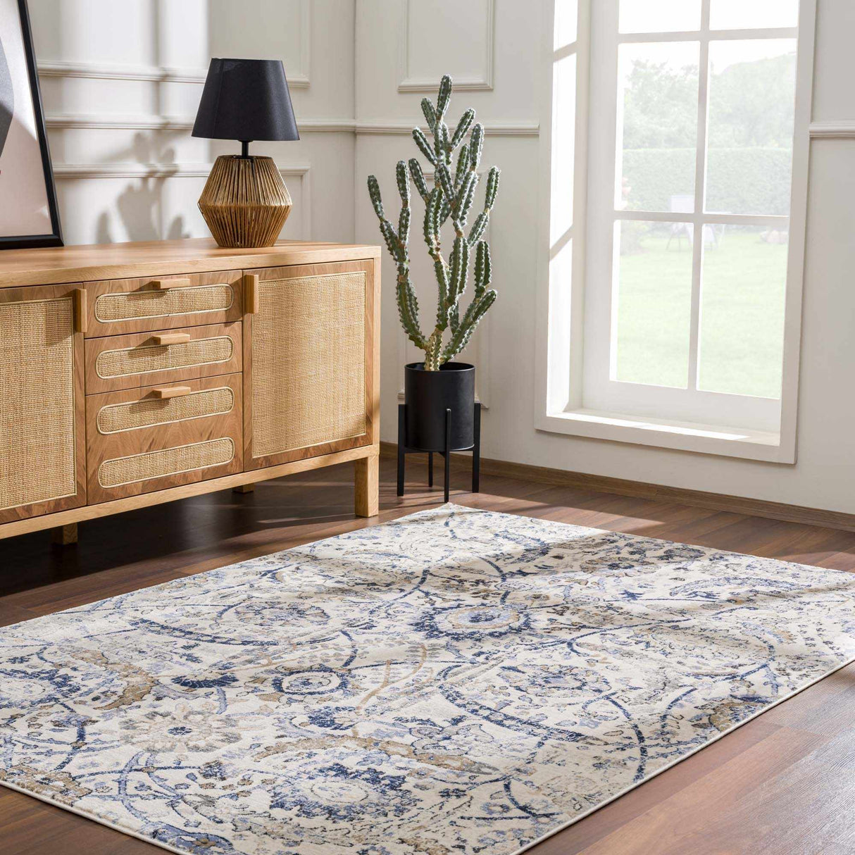 Georgiana-Blue-&-Beige-Oushak-Rug-Rugs