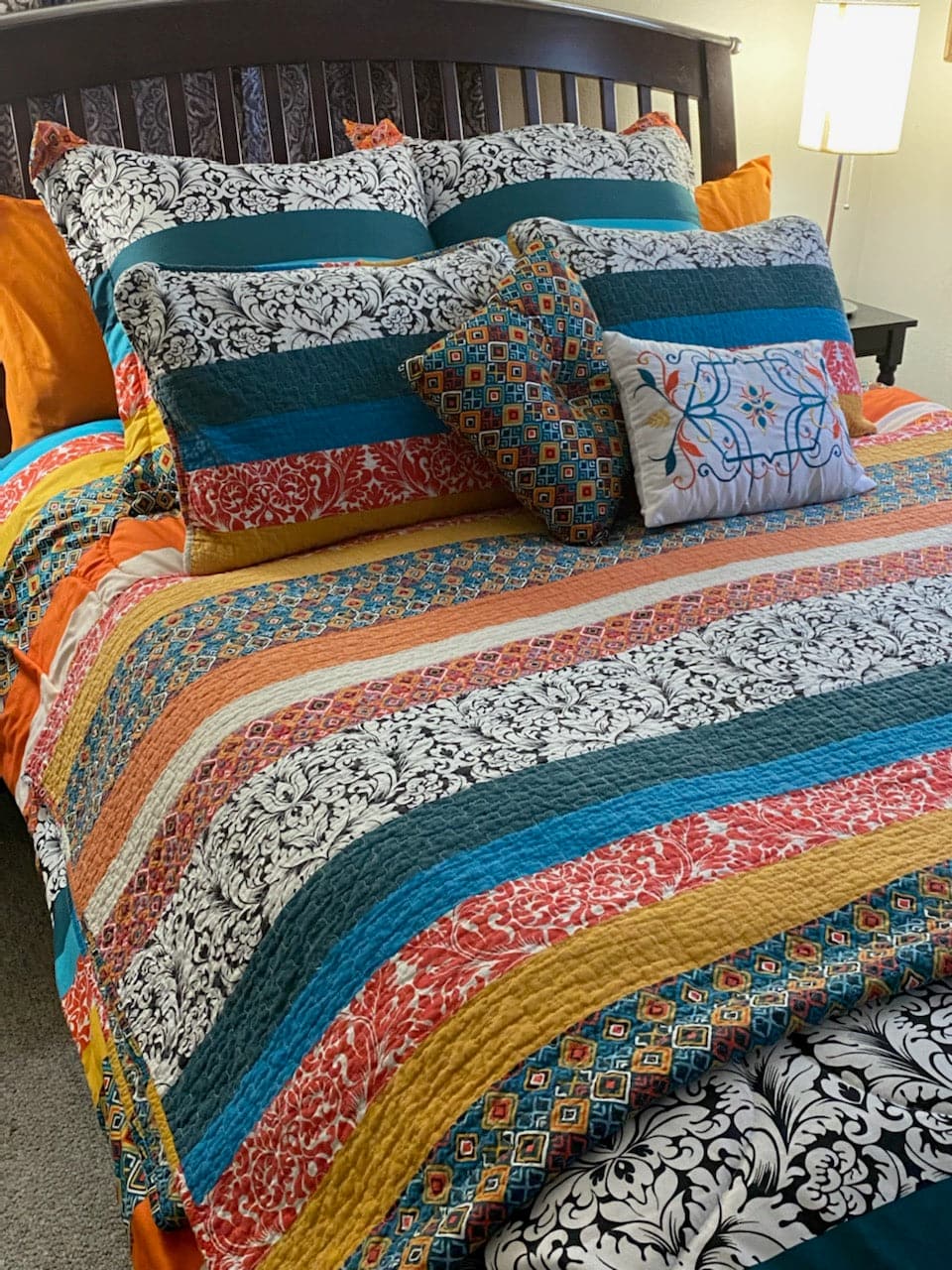 Boho Stripe Quilt Set