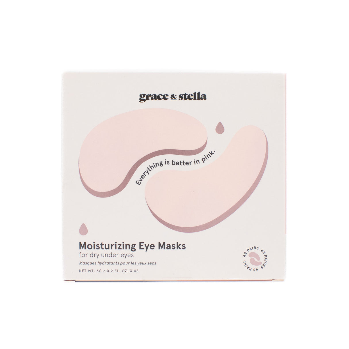 Grace & Stella Moisturizing Pink Eye Masks 48 Pairs