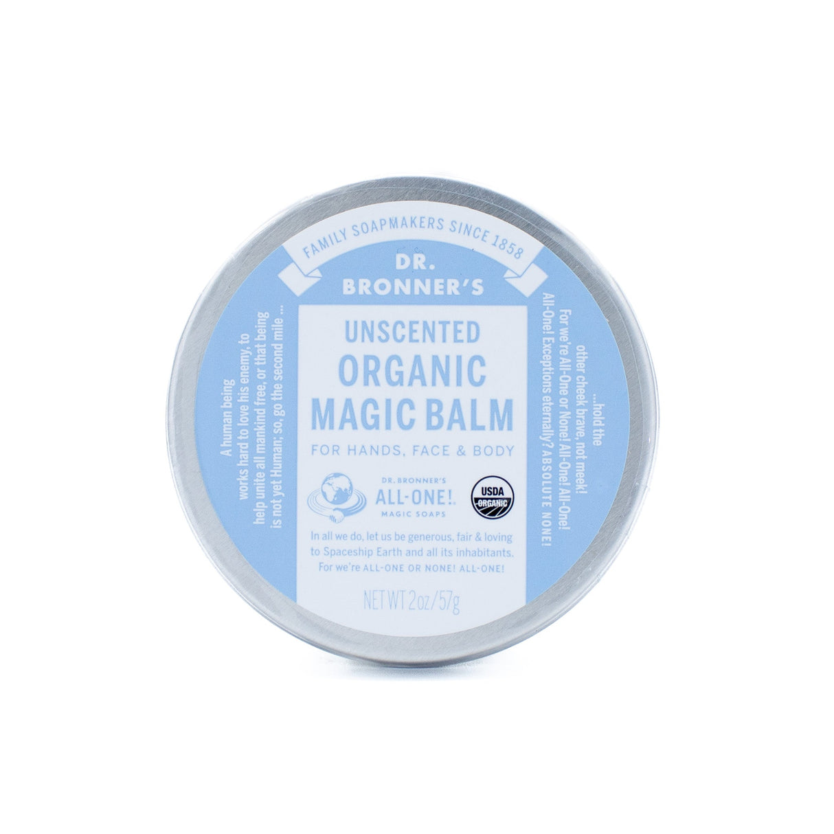 Dr. Bronner's Unscented Organic Magic Balm 2oz - New