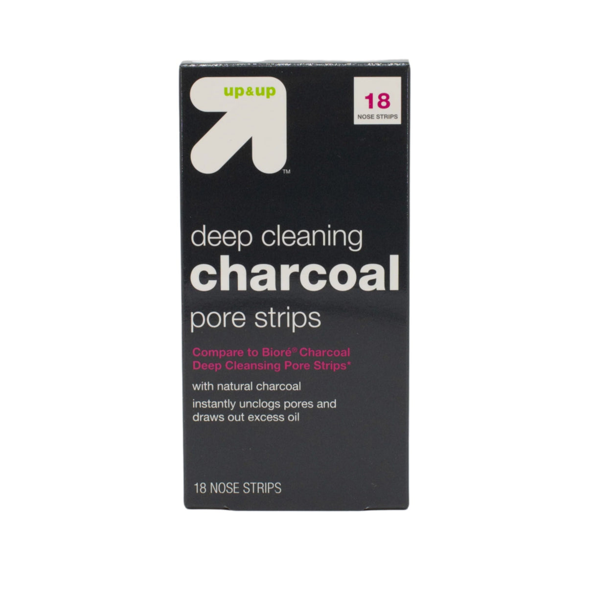 up&up Deep Cleaning Charcoal Pore Strips x 18 - New
