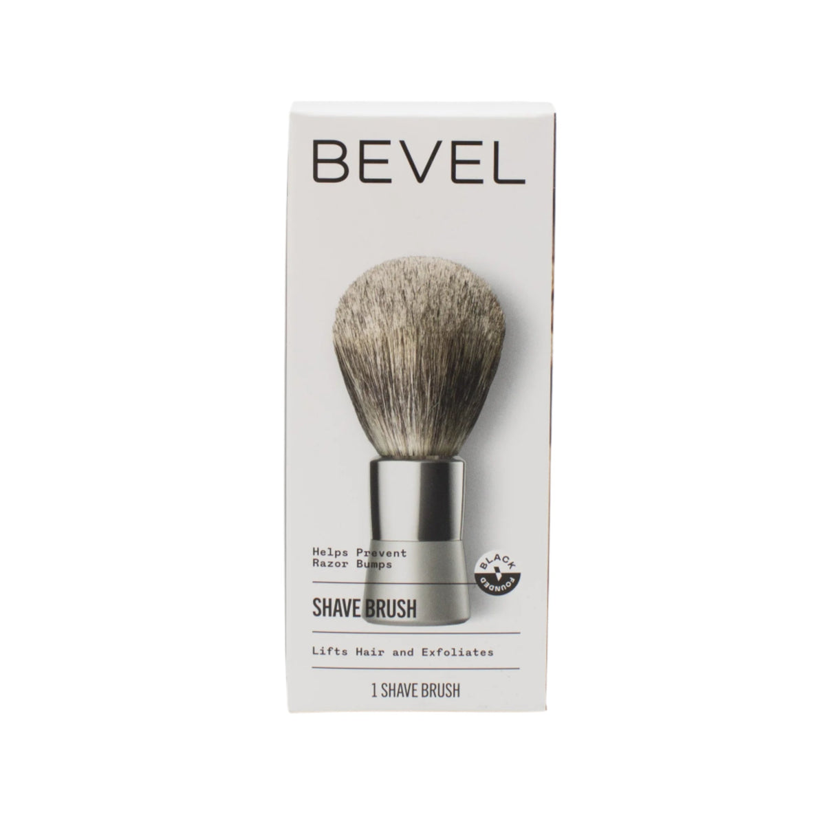 Bevel Shave Brush in Silver - New