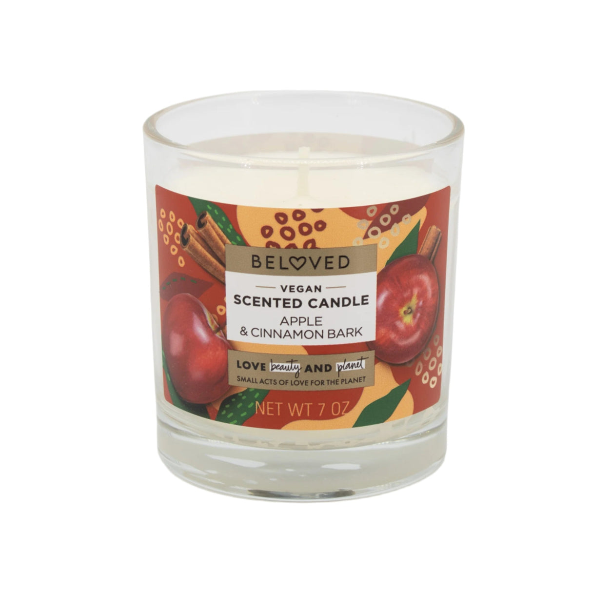 Beloved Vegan Scented Candle Apple & Cinnamon Bark 7oz