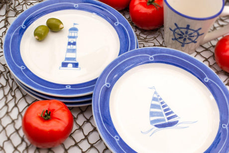 Ahoy-Assorted-Salad-Plates,-Set-of-4-Salad-Plates