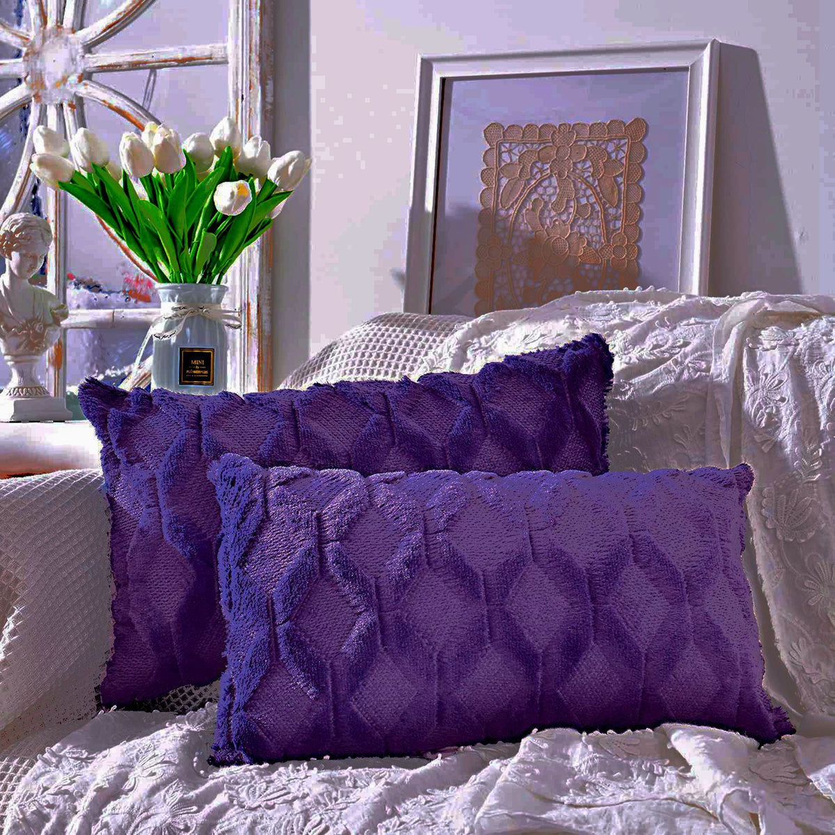 Pack of 1 Throw Pillow Wide Variety of Colors size 18"x18", 12"x20" with insert