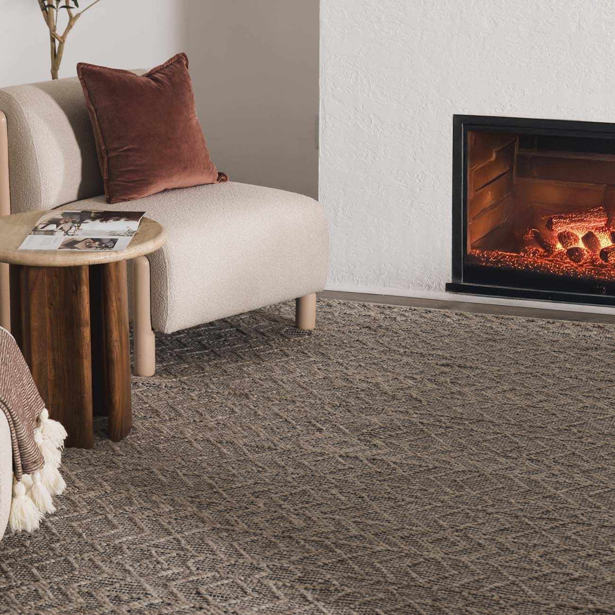 Ironia Handmade Faux Silk Rug - Clearance