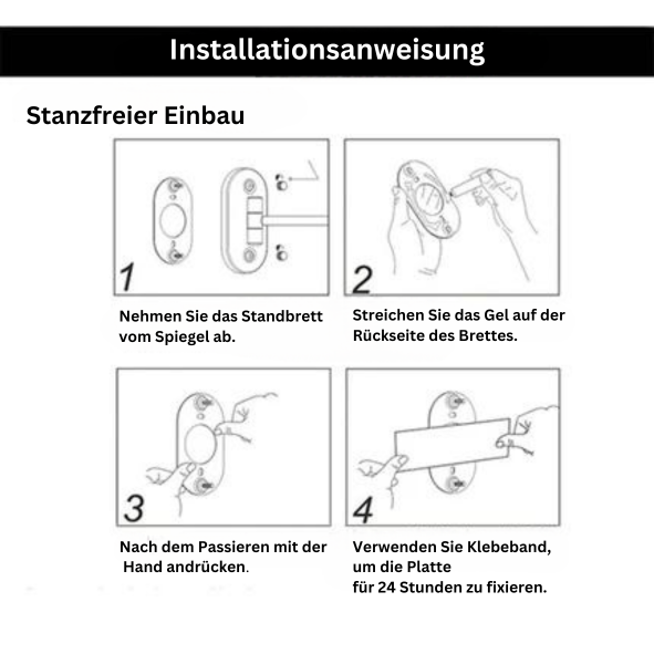 Rechargeable LED Makeup Mirror 10X Magnifying Wall Mount Gold