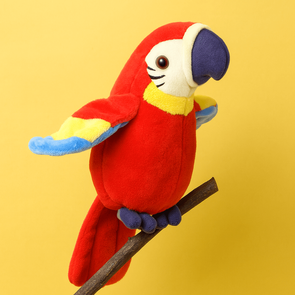 Interactive Talking Parrot Plush Toy Voice Repeating Learning Toy for Kids