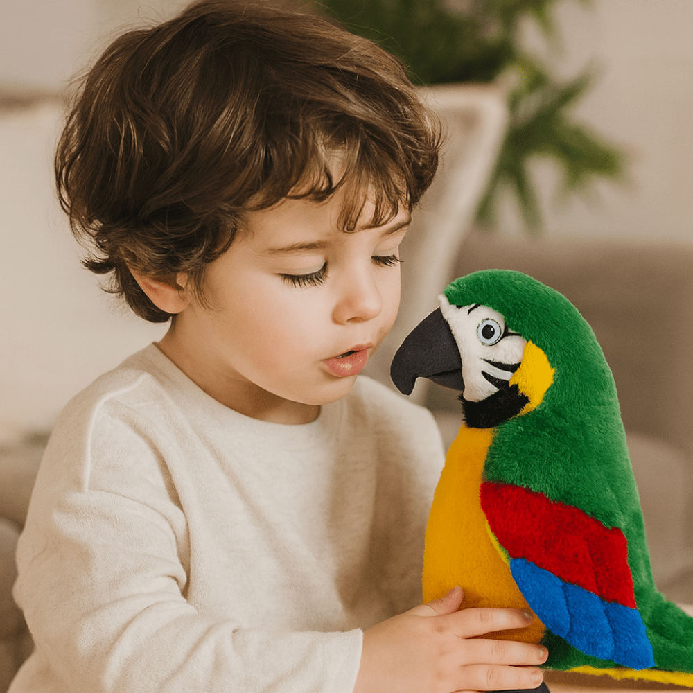 Interactive Talking Parrot Plush Toy Voice Repeating Learning Toy for Kids