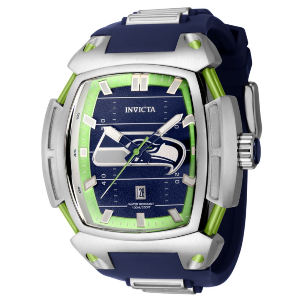Invicta NFL S1 Diablo Seattle Seahawks Quartz Silicone Strap Watch