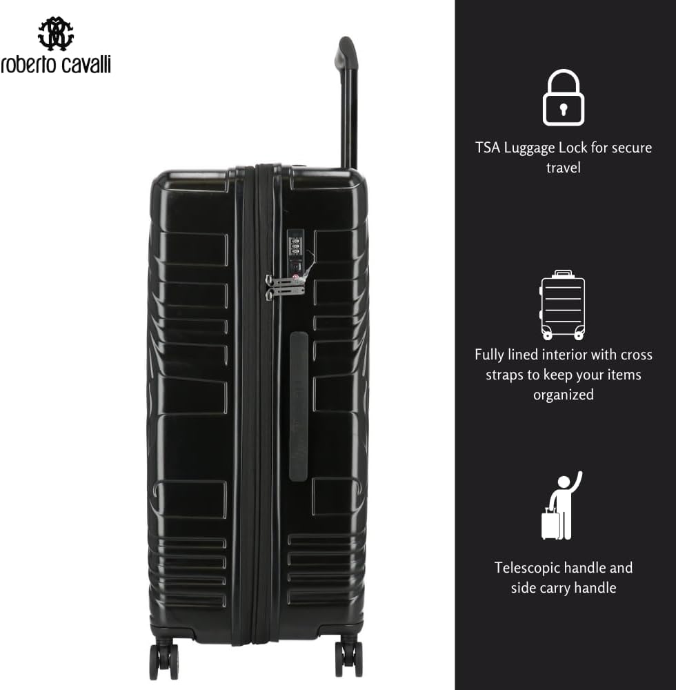 Roberto Cavalli Luxury 3-Piece Luggage Set