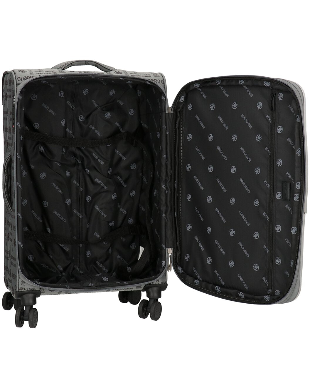Roberto Cavalli Luxury 3 Piece Luggage Set, Expandable Hard Shell Suitcases with 8 Spinner Wheels