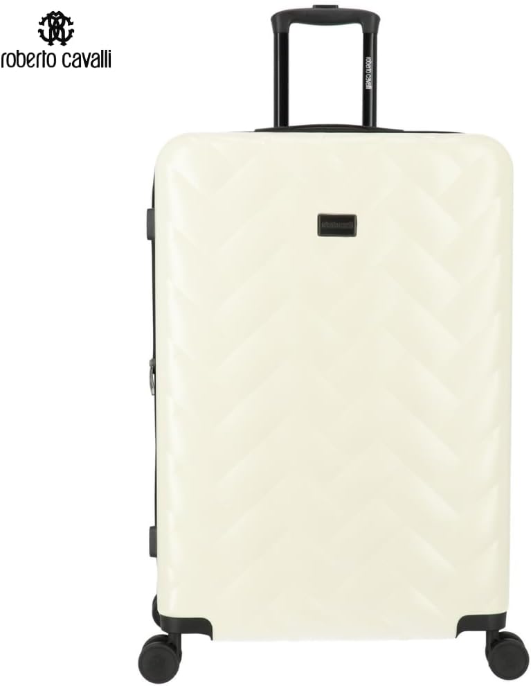 ROBERTO CAVALLI Luxury 2-Piece Hardshell Luggage Set – Carry-On & Checked Spinner Suitcases