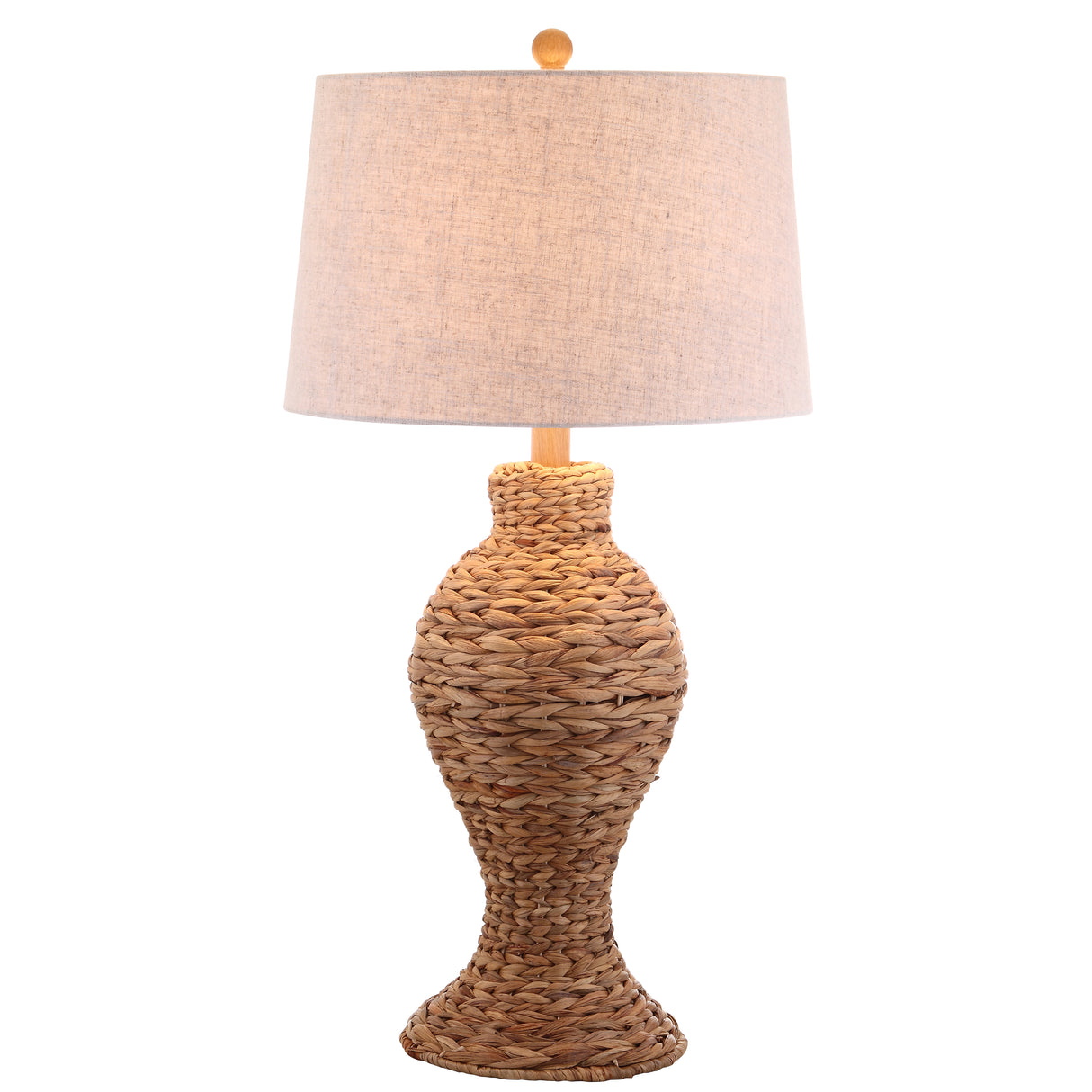 Elicia 1-Light Coastal Cottage Water Hyacinth Weave LED Table Lamp