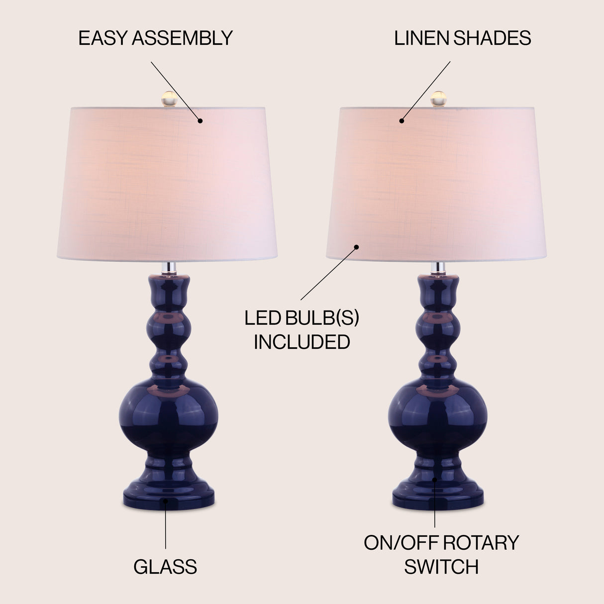 Genie Glass LED Table Lamp