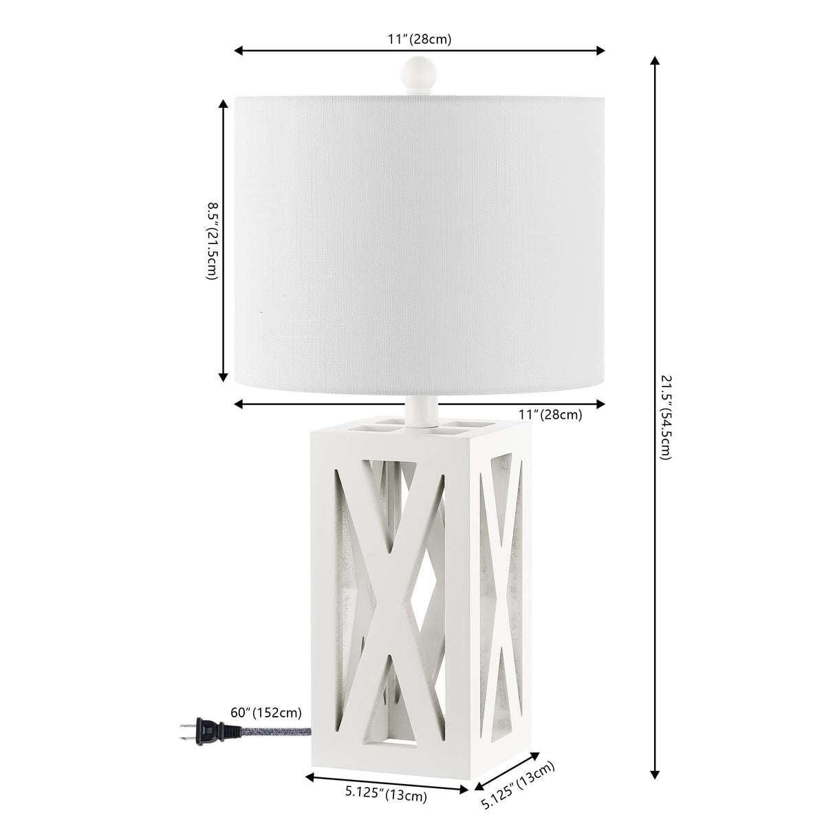 Stewart Farmhouse Wood LED Table Lamp (Set of 2)