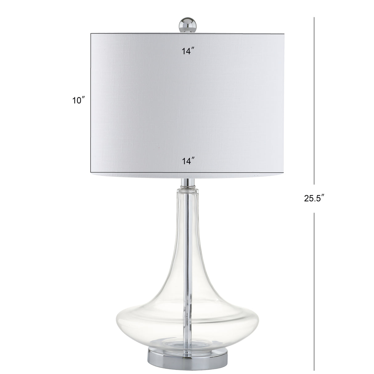 Cecile Glass Teardrop LED Table Lamp-Set of 2