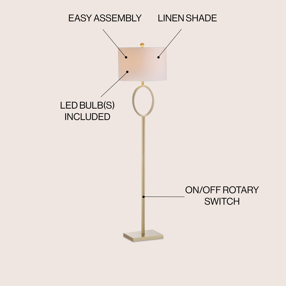April Metal LED Floor Lamp