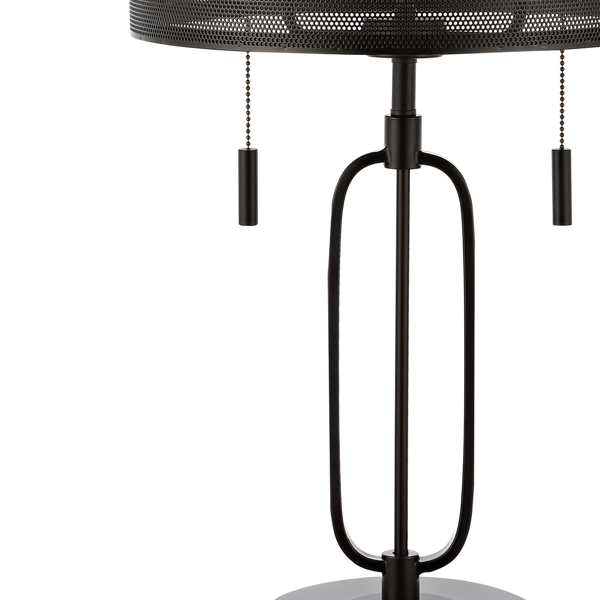 Hank 2-Light Industrial Farmhouse Iron LED Table Lamp with USB Charging Port