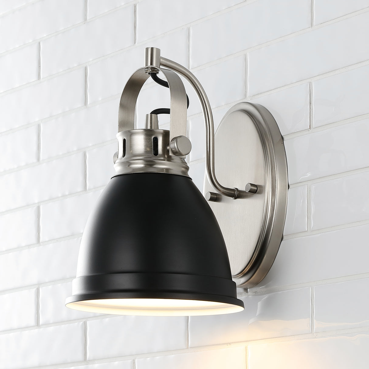 Phineas 1-Light Adjustable Farmhouse Bohemian Iron LED Vanity Light