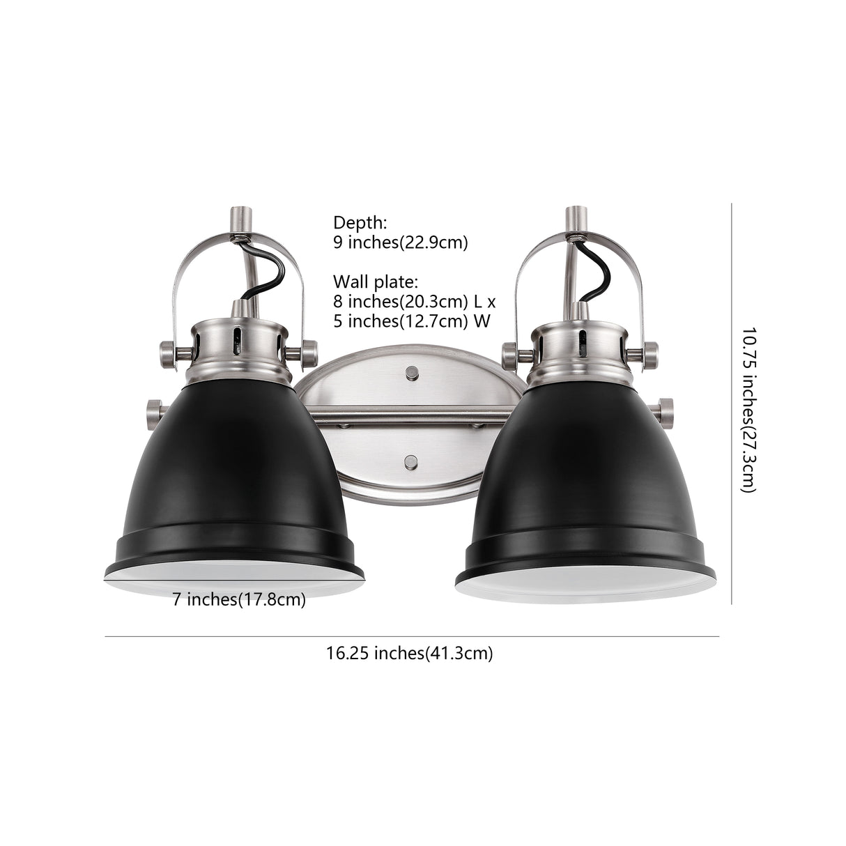 Phineas 2-Light Adjustable Farmhouse Bohemian Iron LED Vanity Light