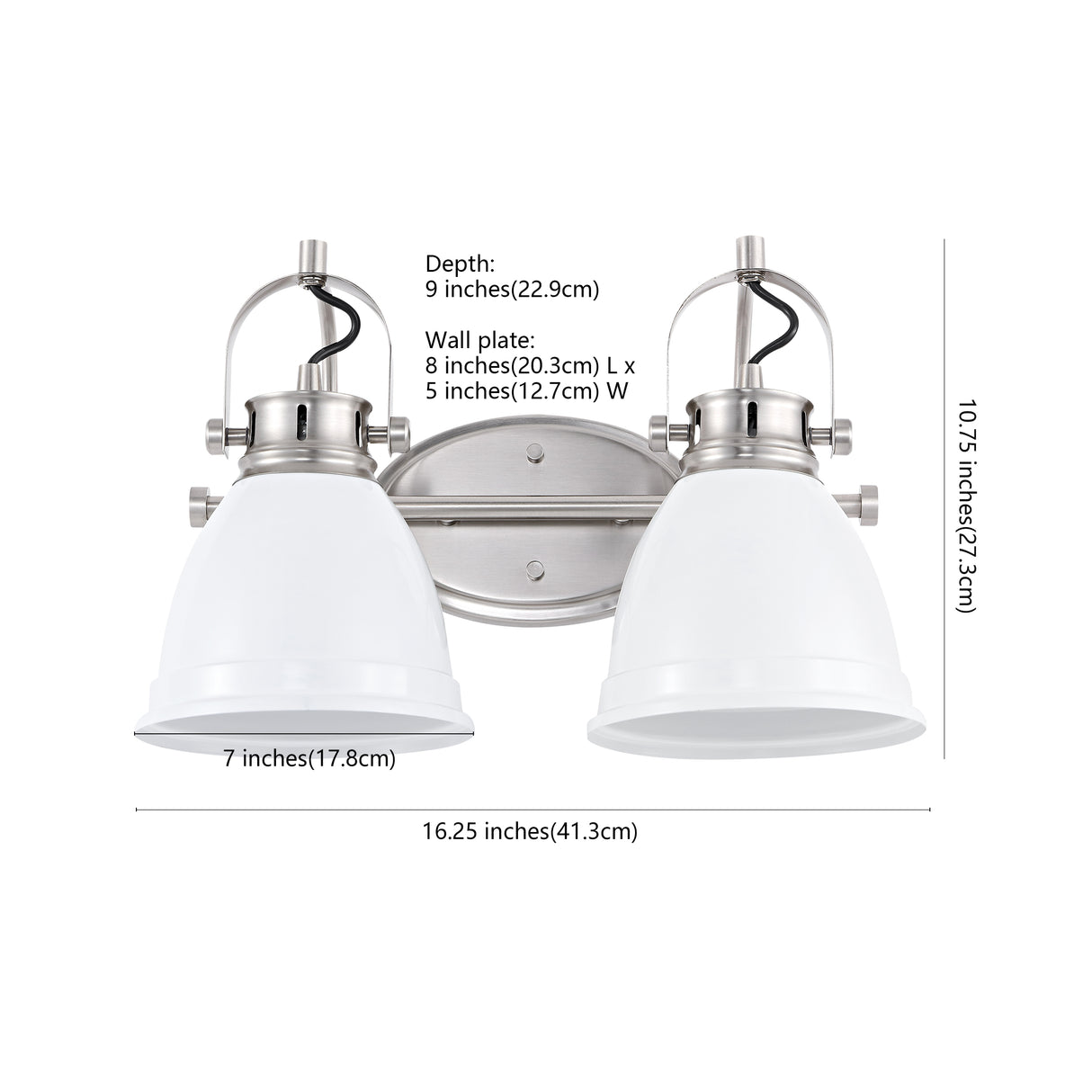 Phineas 2-Light Adjustable Farmhouse Bohemian Iron LED Vanity Light