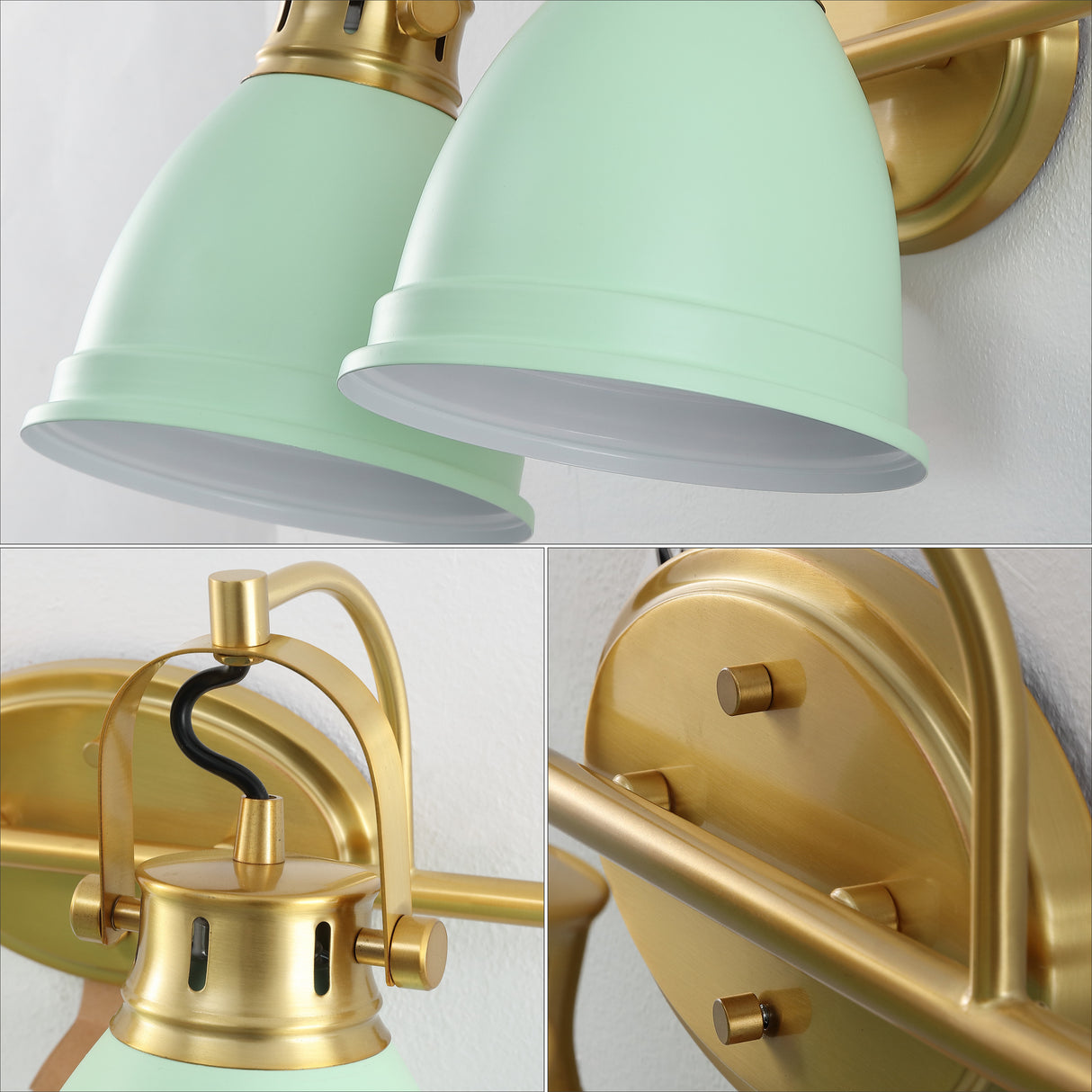 Phineas 2-Light Adjustable Farmhouse Bohemian Iron LED Vanity Light