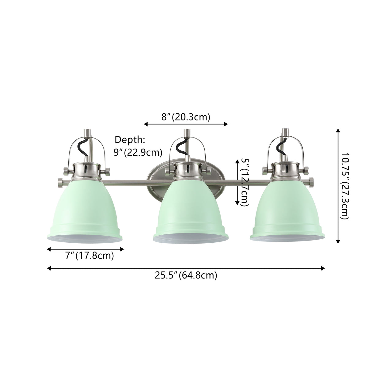 Phineas 3-Light Adjustable Farmhouse Bohemian Iron LED Vanity Light