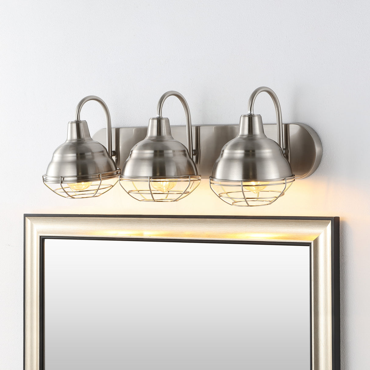 Levi 3-Light Industrial Farmhouse Iron LED Vanity