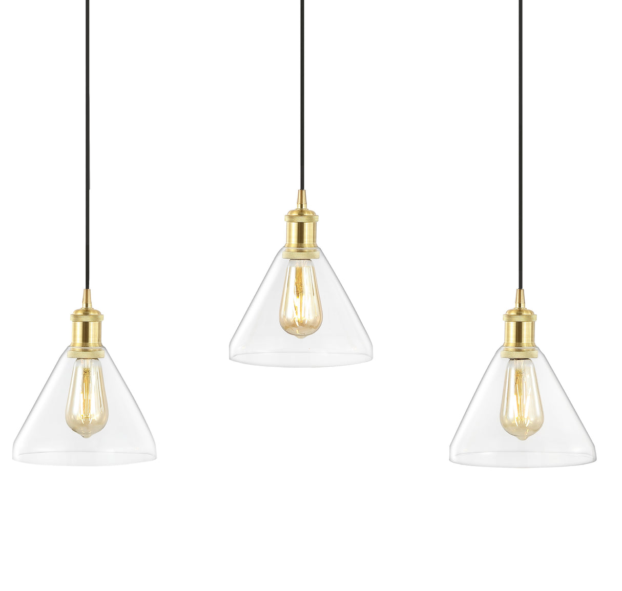Kiawah-3-Light-Metal/Glass-Contemporary-Modern-LED-Pendant-Pendants
